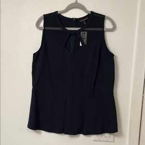 Lane Bryant Navy Sleeveless Top